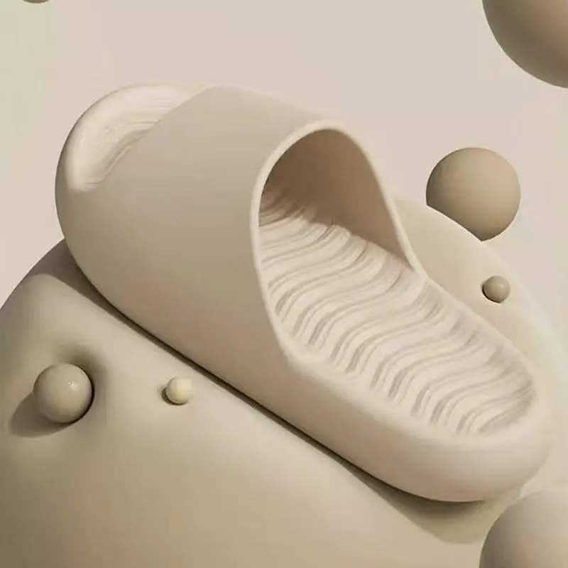 Thick-soled Solid Color Slippers